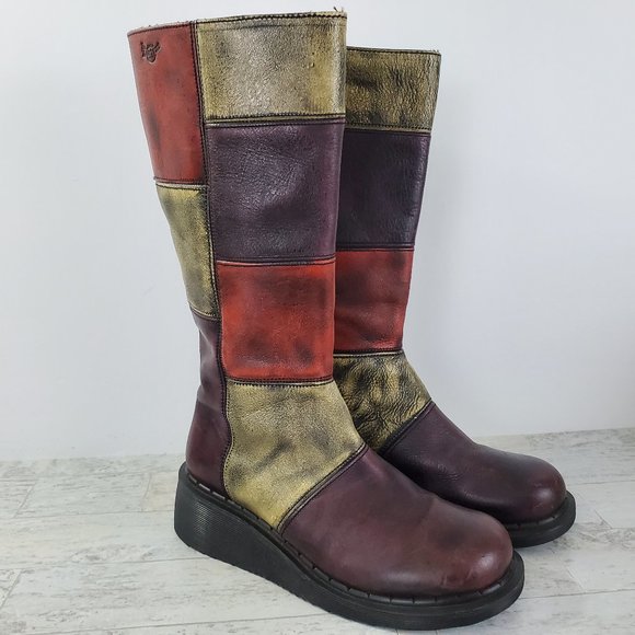 dr martens patchwork boots